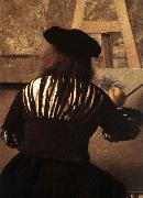 VERMEER VAN DELFT, Jan The Art of Painting (detail) eqt oil painting reproduction